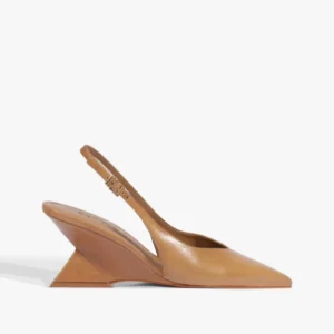 Slingback Abbie Couro Marrom